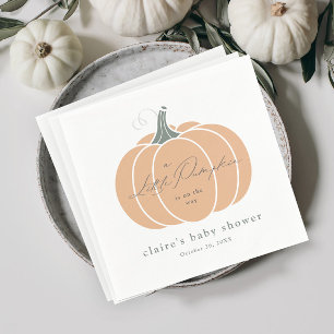 Elegante Orange Kleine Kürbis Herbst-Baby-Party  Serviette