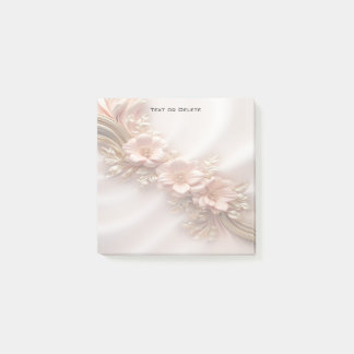 Elegante Orange Peach Floral Post it Notes Post-it Klebezettel