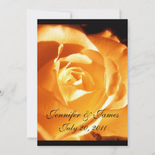 Elegante orange Rosen-Hochzeits-Einladung Einladung