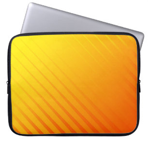 Elegante, orange und gelbe Abstrakte Linien Laptopschutzhülle