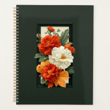 Elegante Orange- und weiße Blumenkunst Acryl-Kunst