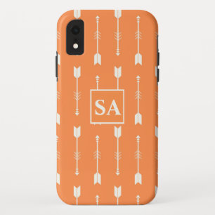 Elegante orange und weiße Pfeile Case-Mate iPhone Hülle