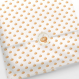 Elegante orange Wasserfarben-Kürbisse Herbst Seidenpapier