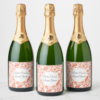 Elegante orangefarbene Blumenprint Hochzeitsdusche
