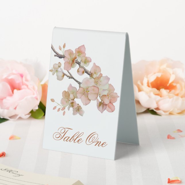 Elegante Orangenblütenblüten Tischaufsteller (In Situ (Hochzeit))