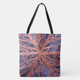 Elegante Orangenindigstickerei in übergroßer Größe Tasche