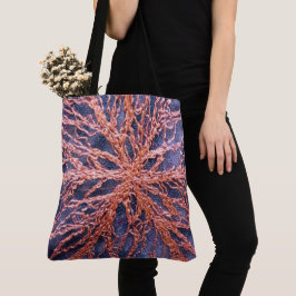 Elegante Orangenindigstickerei in übergroßer Größe Tasche
