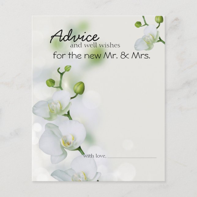 Elegante Orchid-Advice-Karte (Vorderseite)