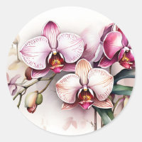 Elegante Orchid-Blume faszinieren Wasserfarben