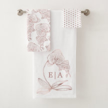 Elegante Orchid Botanical Monogram Wedding