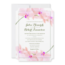 Elegante Orchid Wedding Einladung