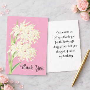 Elegante Orchideen-Blumen-Dankeschön-Postkarte Postkarte