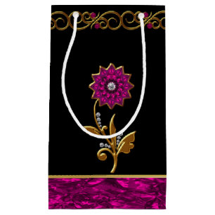 Elegante Orchideen-Blumen-Juwel-Geschenk-Tasche Kleine Geschenktüte