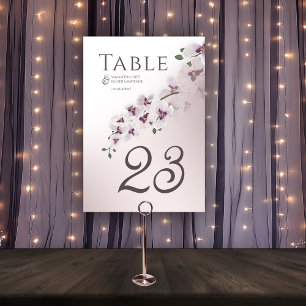 Elegante Orchideen-Hochzeitstisch-Nummer Tischnummer
