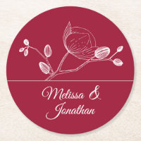 Elegante Orchideen Moderne Hochzeit Rot