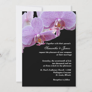 Elegante Orchideen zum Hochzeitsfeiern Einladung