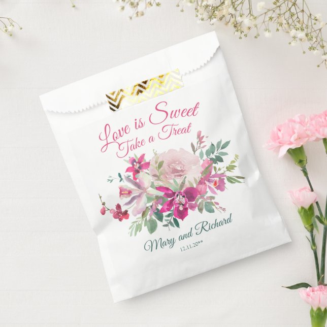 Elegante Orchids Hochzeit Liebe ist Sweet Nehmen S Geschenktütchen (Versiegelt)