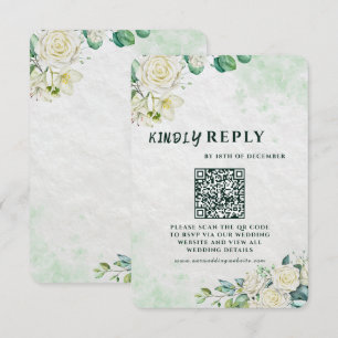 Elegante organische moderne Hochzeits-RSVP-Karte  RSVP Karte