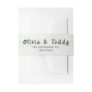 Elegante organische moderne Hochzeitseinladung Einladungsbanderole