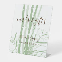 Elegante Oriental Bamboo Hochzeitskarte & Geschenk