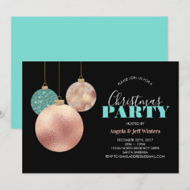 Elegante Ornamente Weihnachten Party 2 Einladung