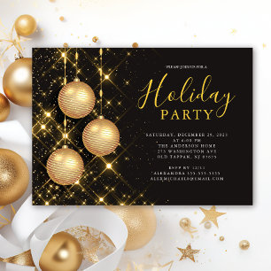 Elegante Ornamente Weihnachts-Party Einladung