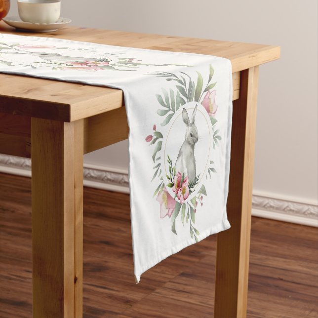 Elegante Ostersonnige Flora Kurzer Tischläufer (Beispiel)