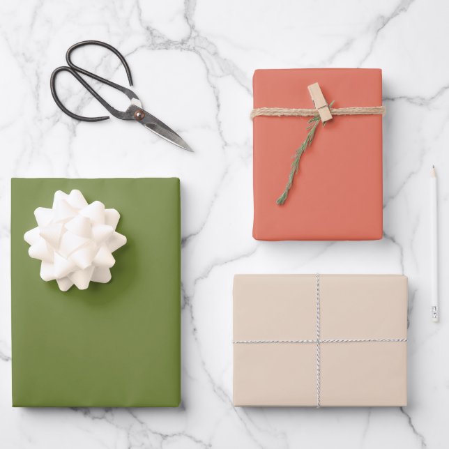 Elegante OTW Geschenkblätter Geschenkpapier Set (Vorderseite)