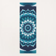 Elegante Ozeanwellen-Mandala-Yogamatte
