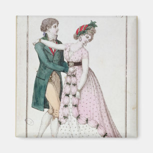 Elegante Paare, die den Walzer tanzen Magnet
