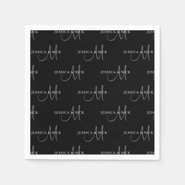 Elegante Paare Serviette (Vorderseite)