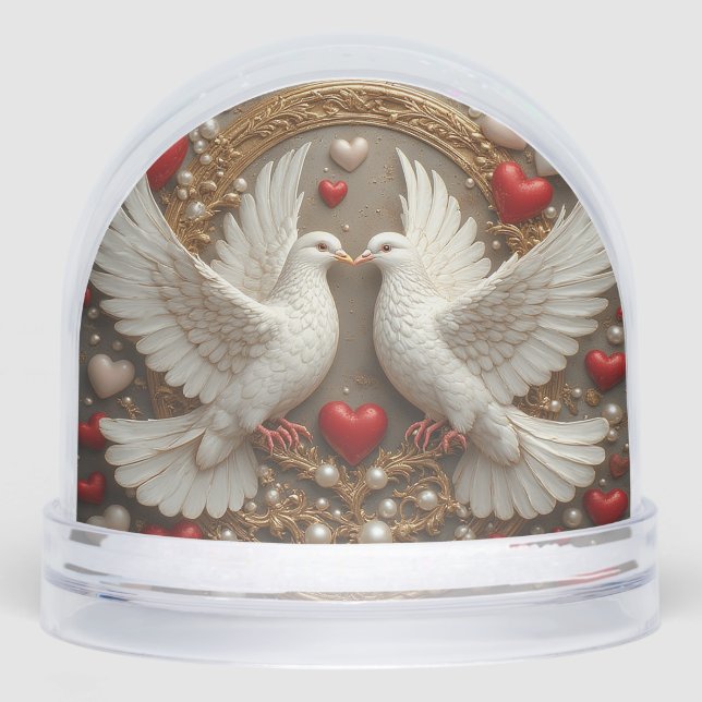 Élégante paire de colombes symbolisant l'amour et  (Avant)