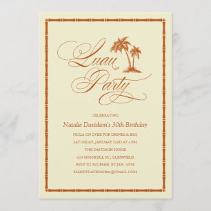 Elegante Palme hawaiische Luau Party Einladungen