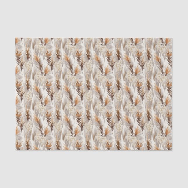 Elegante Pampas-Gras gekachelt Seidenpapier (Vorderseite)
