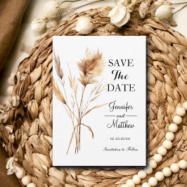 Elegante Pampas Grass 12x18" Save The Date