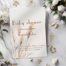 Elegante Pampas Grass Baby Dusche