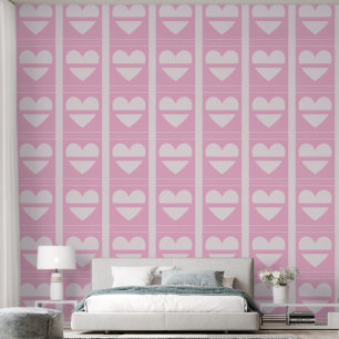 Elegante Panels mit weichen, rosafarbenen Quadrate Tapete