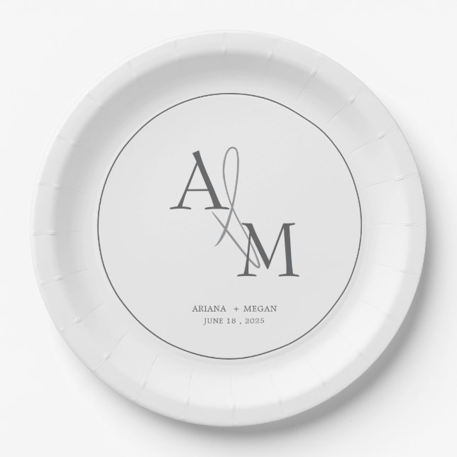 Elegante Paper-Teller | Personalisierter Party Pappteller (Vorderseite)