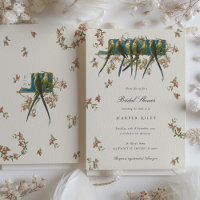 Elegante Parakeet Bridal Dusche Einladung