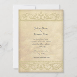 Elegante Parchment Style Hochzeit Einladungen