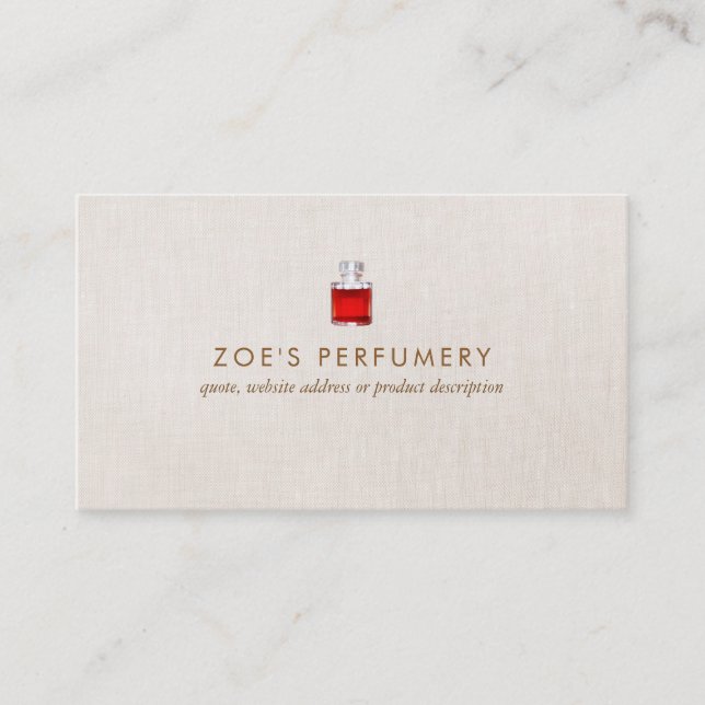 Elegante Parfüm Business Card Visitenkarte (Vorderseite)
