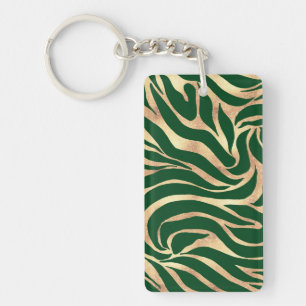 Elégante Parties scintillant d'or Zebra Green Pos