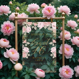 Elégante Parties scintillant or Peony Floral Sweet