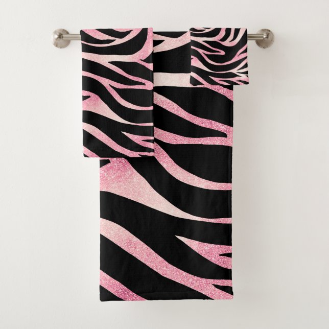 Elégante Parties scintillant Rose or Zebra Black P (En situation)