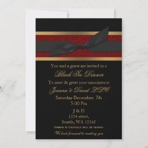 Elegante Party Einladung in Rot und Gold