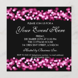 Elegante Party Einladung Rosa Hollywood Glam