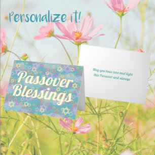 Elégante Passover Bénédictions Foil Carte de vacan