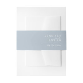 Elegante Pastel Blue Minimal Moderne Einladung Einladungsbanderole