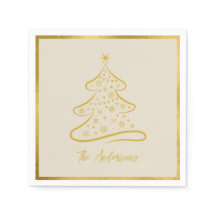 Elegante Pastel Bone Beige Gold Weihnachtsbaum