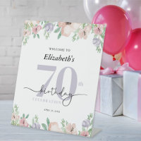 Elegante Pastel Floral 70. Geburtstagsparty Willko